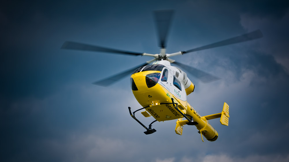 Essex Air Ambulance Helicopter in flight