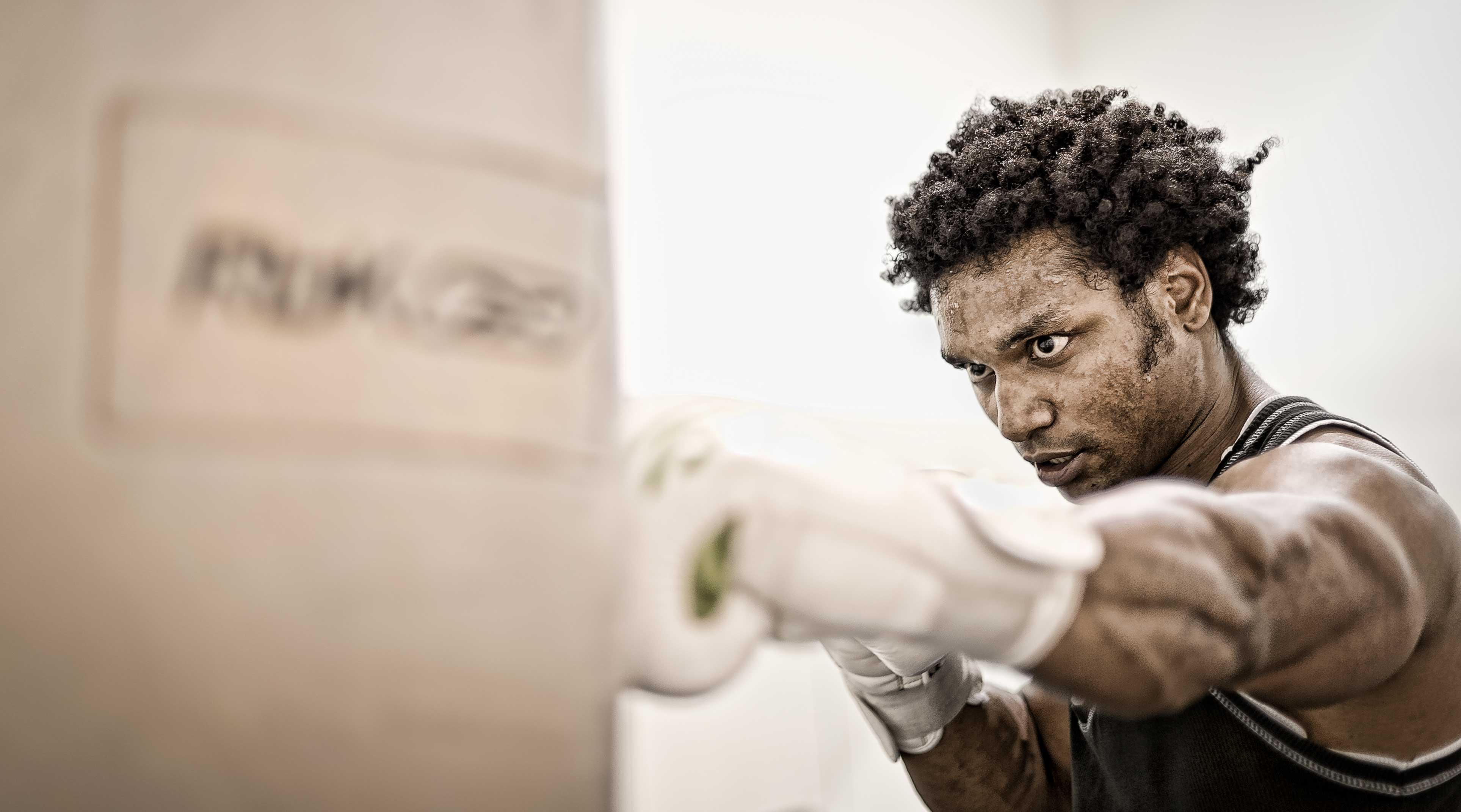 Portrait photography of a boxer