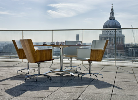 Furniture outside with St Pauls in the background