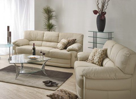 Sofas in a roomset