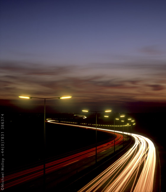 Motorway at night
