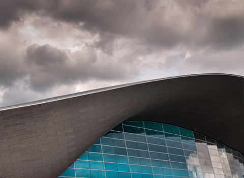 The Aquatics centre in Stratford, East London