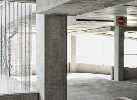 Architectural detail in a car park, Essex