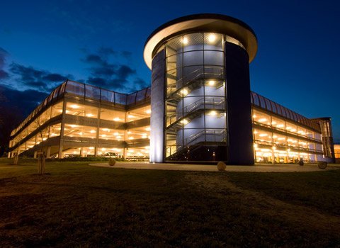 Car park in Chelmsford at night