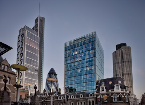 Office buildings near Liverpool Street in the City