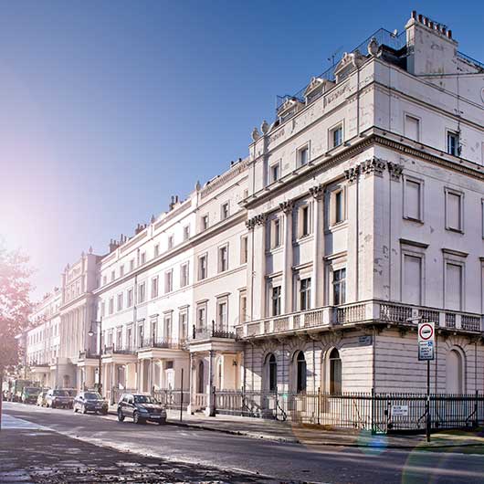 A very expensive street in West London near Eaton Square