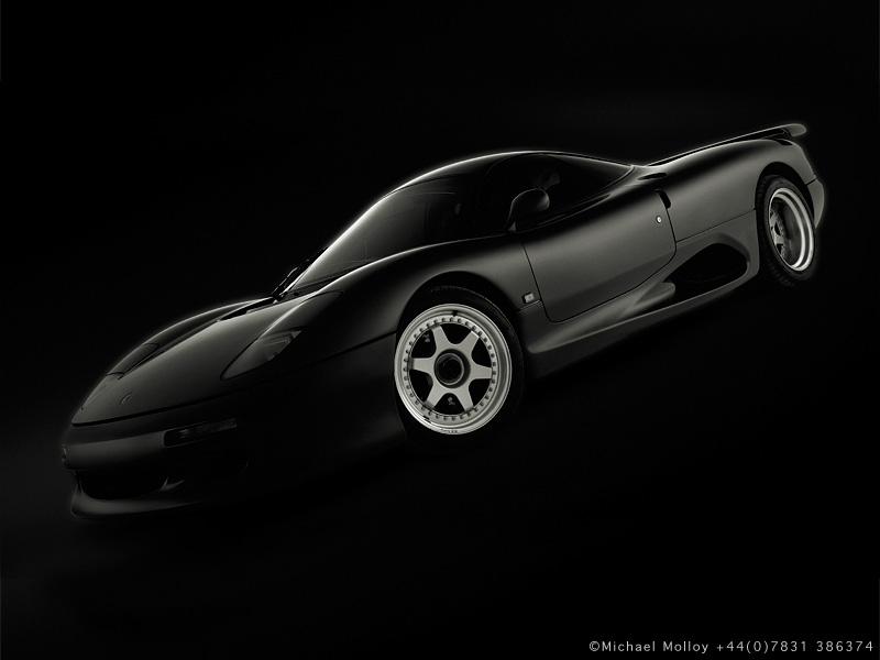 Jaguar XJR-15 photographed in a studio