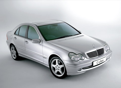 Studio photo of a Mercedes car