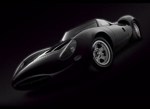 The famous Jaguar XJ-13 photographed in a studio for a calendar