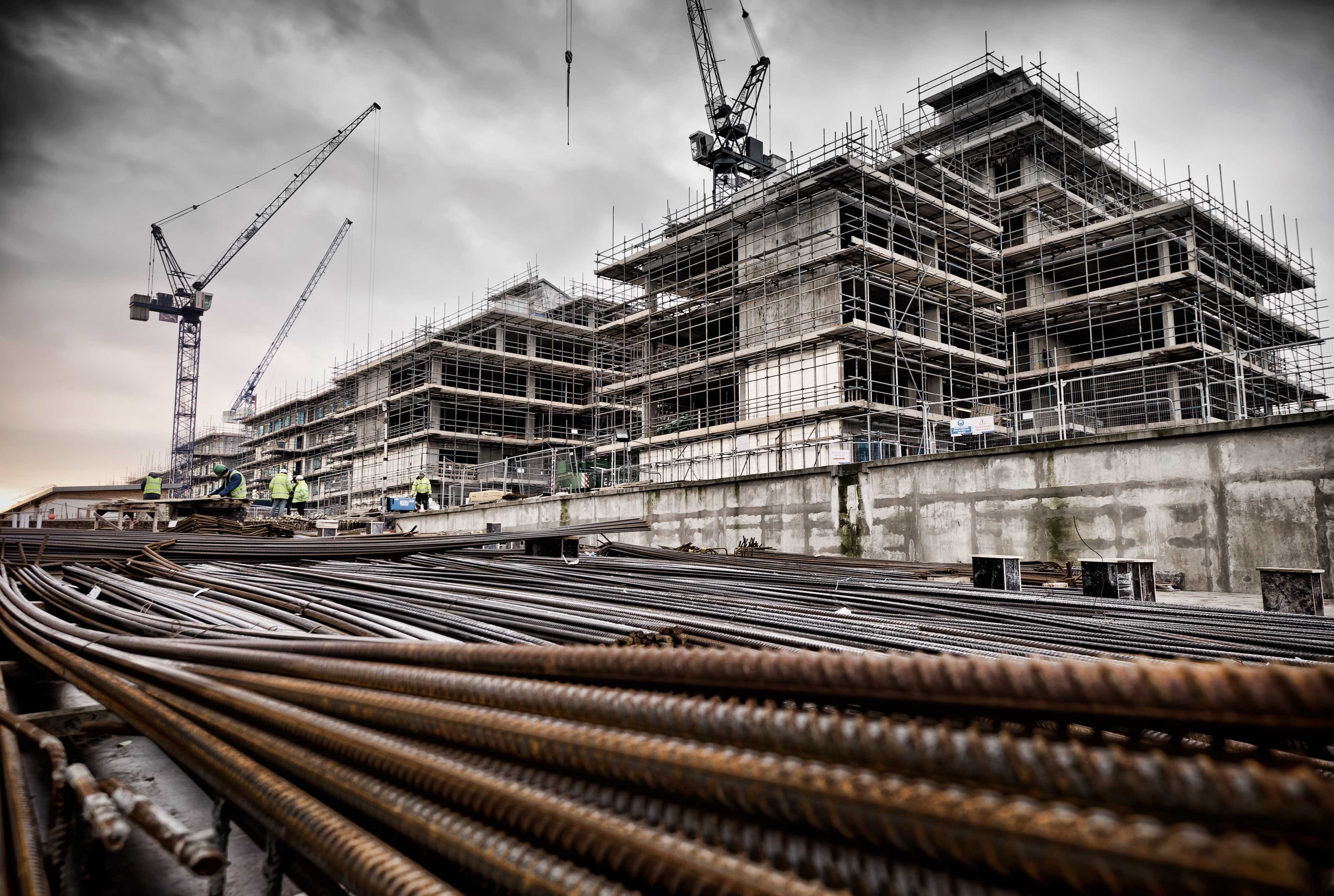 Construction site in East London