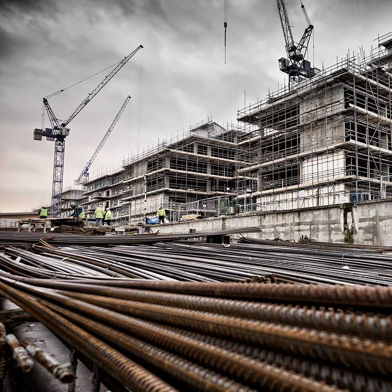 London commercial construction site photograph