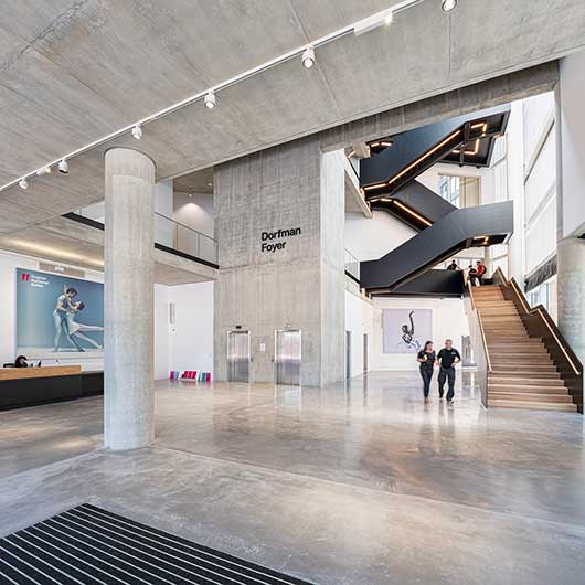 Interior of the main entrance to a large building