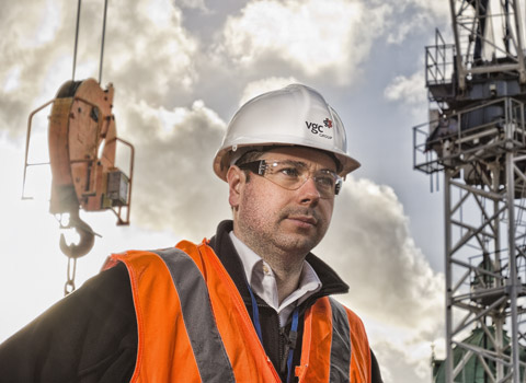 Manager on a London construction site