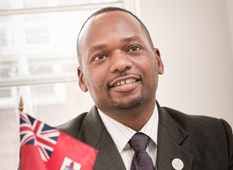 Photograph of a business man in an office