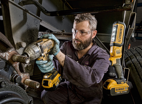 Mechanic working on a HGV in a gararge in Hertfordshire