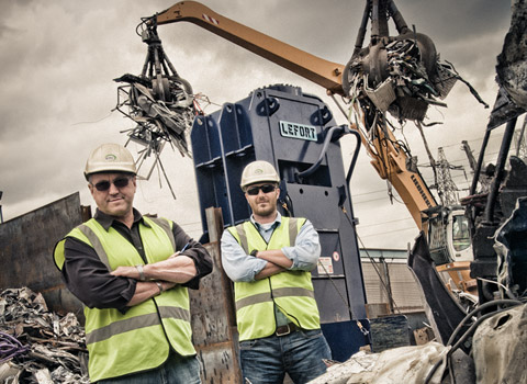 Metal recycling site in East London