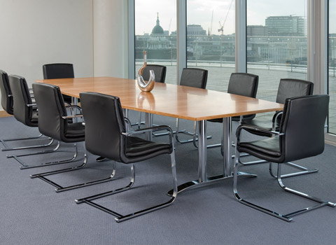 Boardroom table in an office