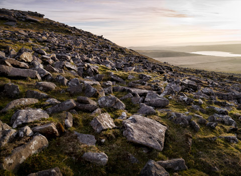 Rocky hillside in North Cornwall