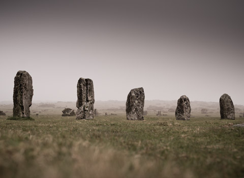 The Hurlers standing stones on Bodmin Moor