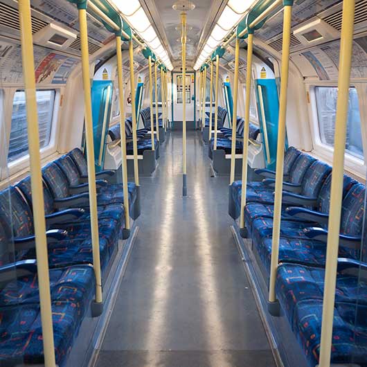An empty tube carrage