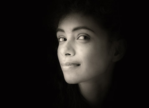 Black & White portrait of a beautiful girl