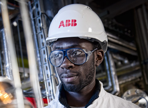 Worker in an industrial setting