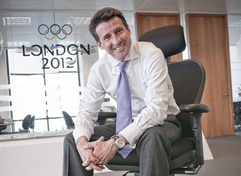 Seb Coe photographed in an office for an editorial