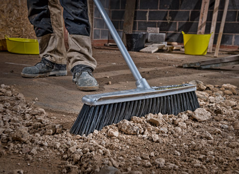 Broom being used on location for an advertising campaign