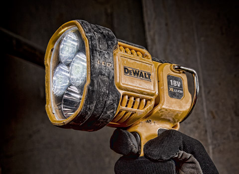 Torch being held on a construction site