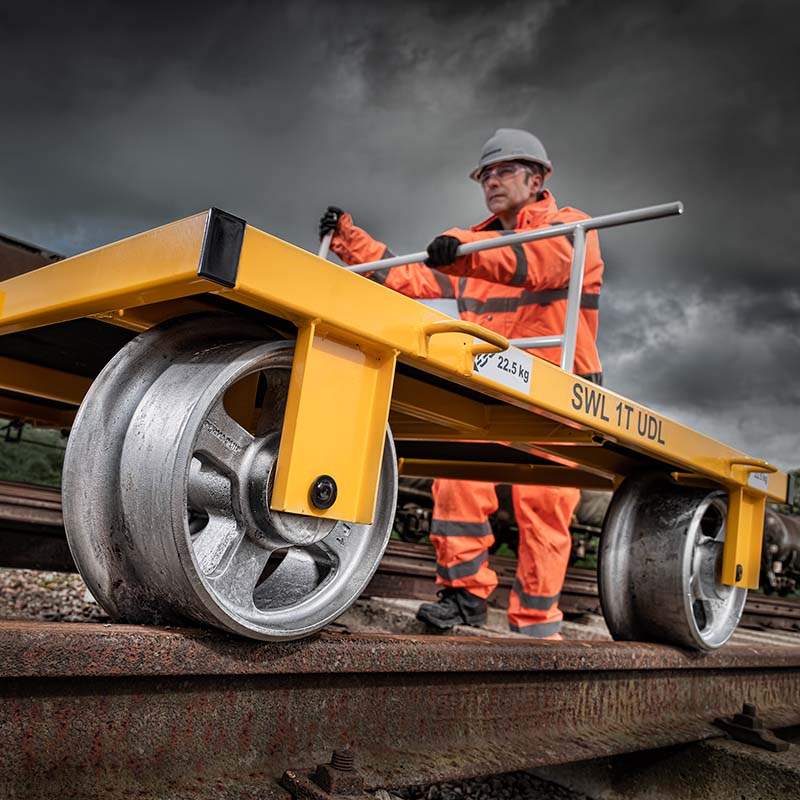 Wide angle shot of a Permaquip trolley