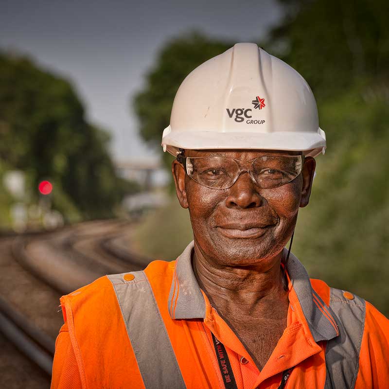 Portrait of a railway worker